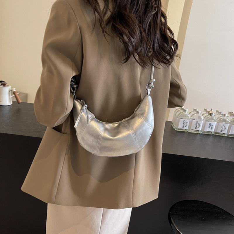 Casual Dumpling Bag Oblique Span Bag Women's Fashion 2025 New Korean Version Student Large-capacity Shoulder Armpit Bag