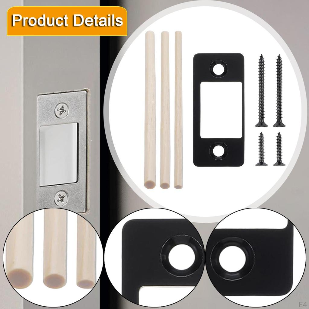 Restorer Strike Plate Door Backplate Easy Repair Stainless Steel Narrow Side and Large Hole for