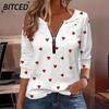 Women's Fashion Casual Long Sleeve V-Neck Blouses & Shirts