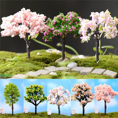 1 Pc Mini Tree Plant Figurines Garden Miniature Resin Craft Home Decoration