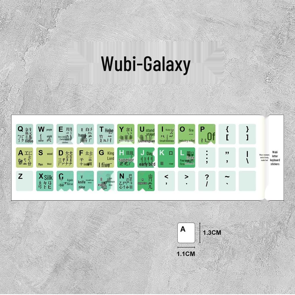 Wubi Tastatur Radikale Mattierte Aufkleber für Laptops & Desktops - Kostenloser Versand