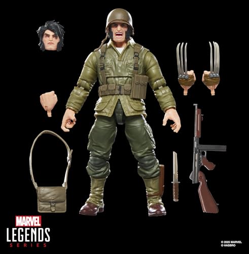 Hasbro Marvel Legends Series Wolverine (WWII Logan) X-Men Comics 6-inch Collectible Action Figure G0820 Authentic