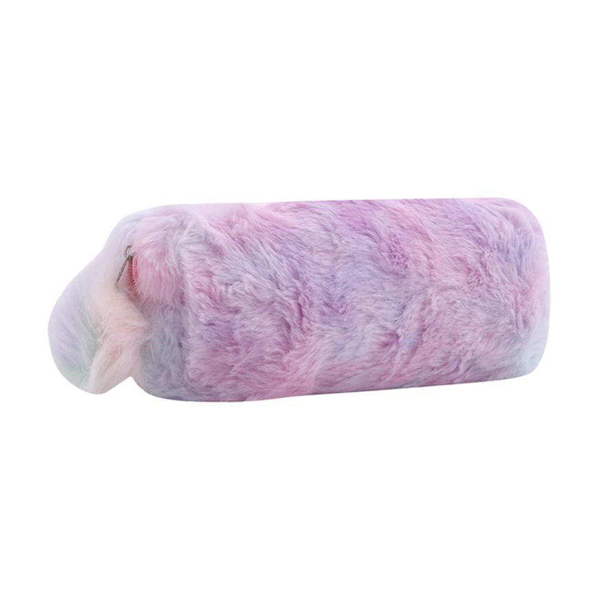 For Marker Plush Pencil Case Gradient Girl Organizer Pouch Stationery Pouch