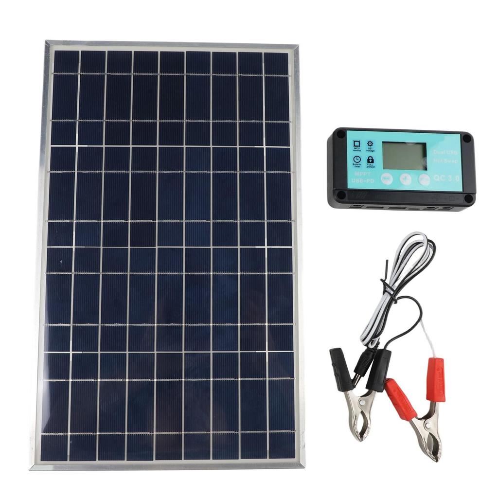 100W Solar Panel Kit with Controller for 12V 24V Solar Charging Systems