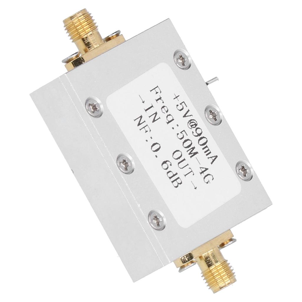 Broadband Amplifier Low Noise Aluminum Alloy Signal Receiving LNA 0.05‑4GHZ
