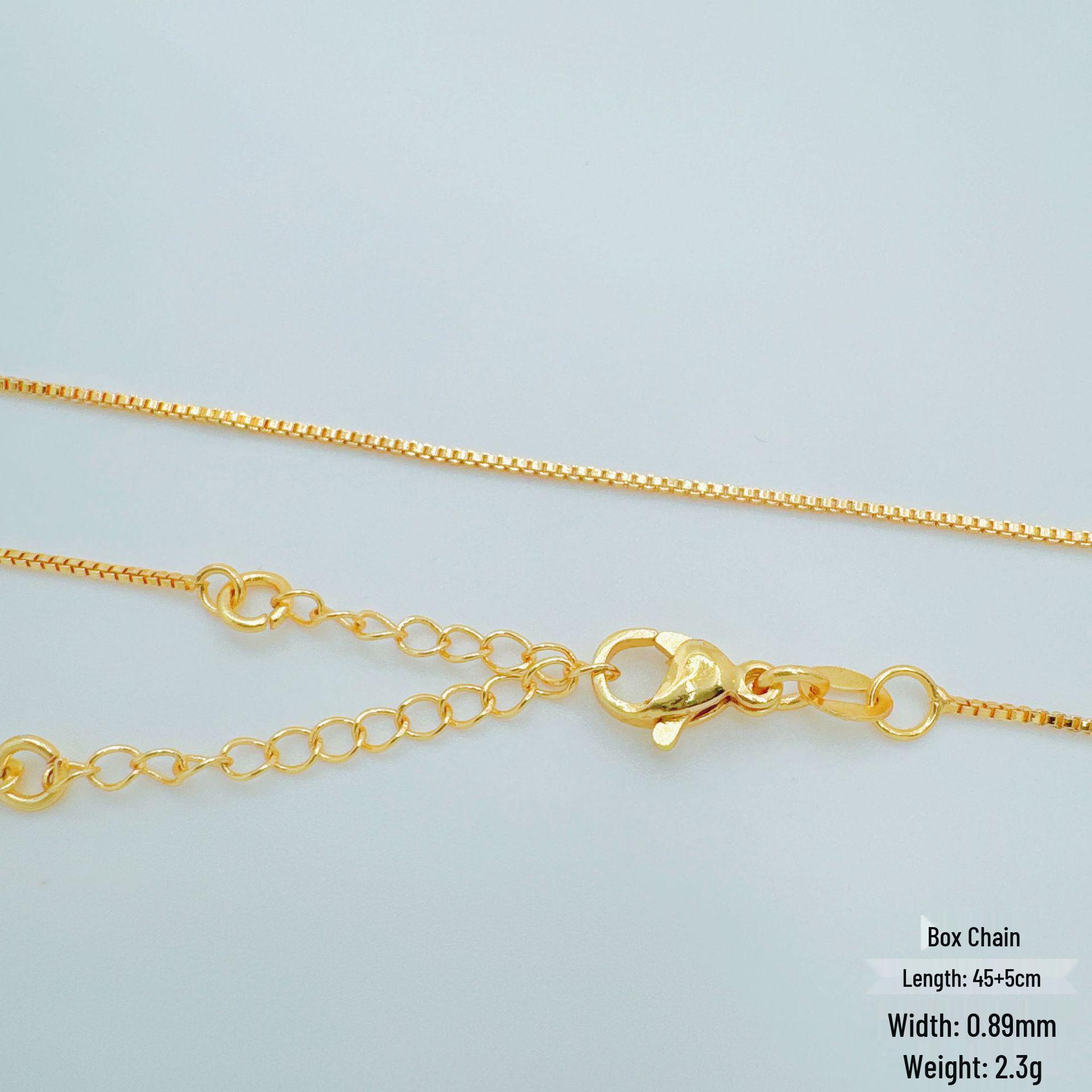18K Gold Plated Virgin Mary Religious Pendant Necklace with Drip Oil on Copper Clavicle Chain