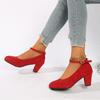Leisure Classic Pumps Female Buckle Strap Square High Heels Square Toe Women Shoes Square Buckle Summer Shoes Plus Size