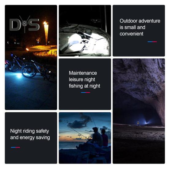 2Pcs LED Flashlight IPX5 Waterproof 5 Modes Adjustable USB Rechargeable Super Bright Portable Outdoor Fishing Hiking Camping Handheld Torch