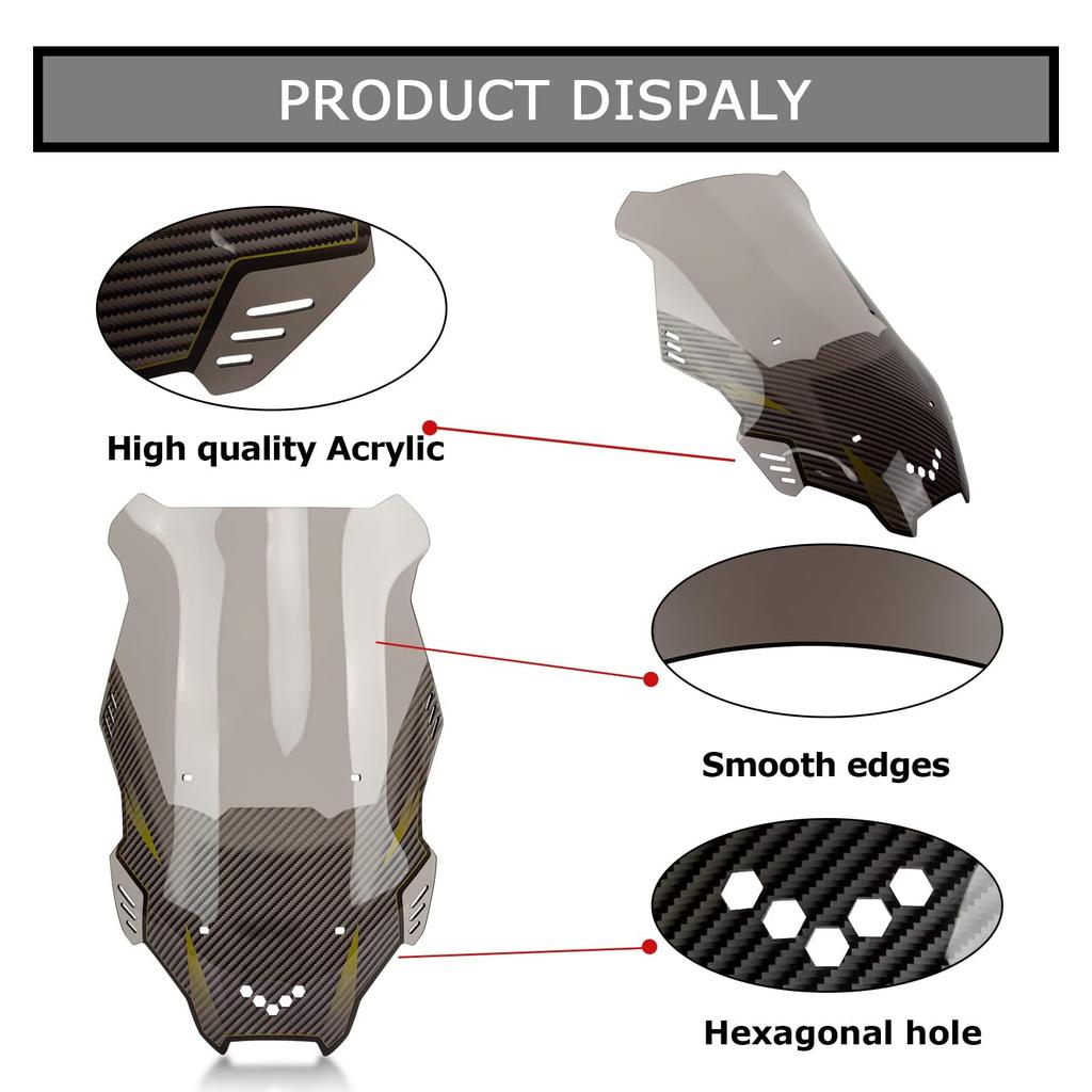 Motorcycle Windscreen Front Fairing Windshield Panel for Honda ADV160 and PSLER® (2022-2023) ADV150/ADV125 (2019-2022) (Brown)