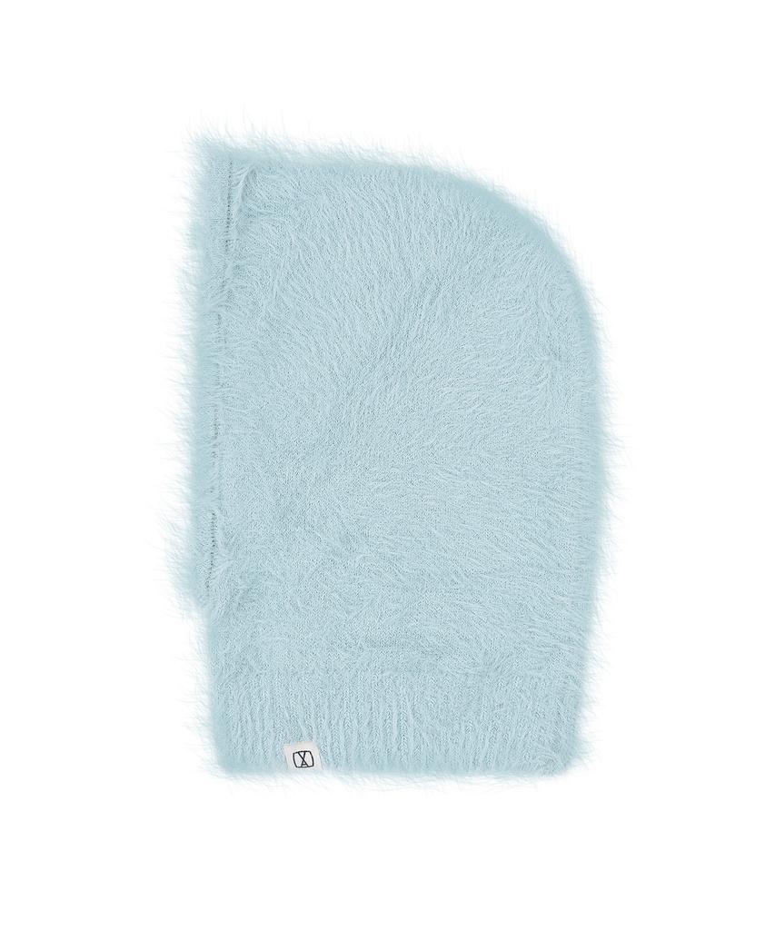 Bajal Va Square Label Hairy Balaclava Blue