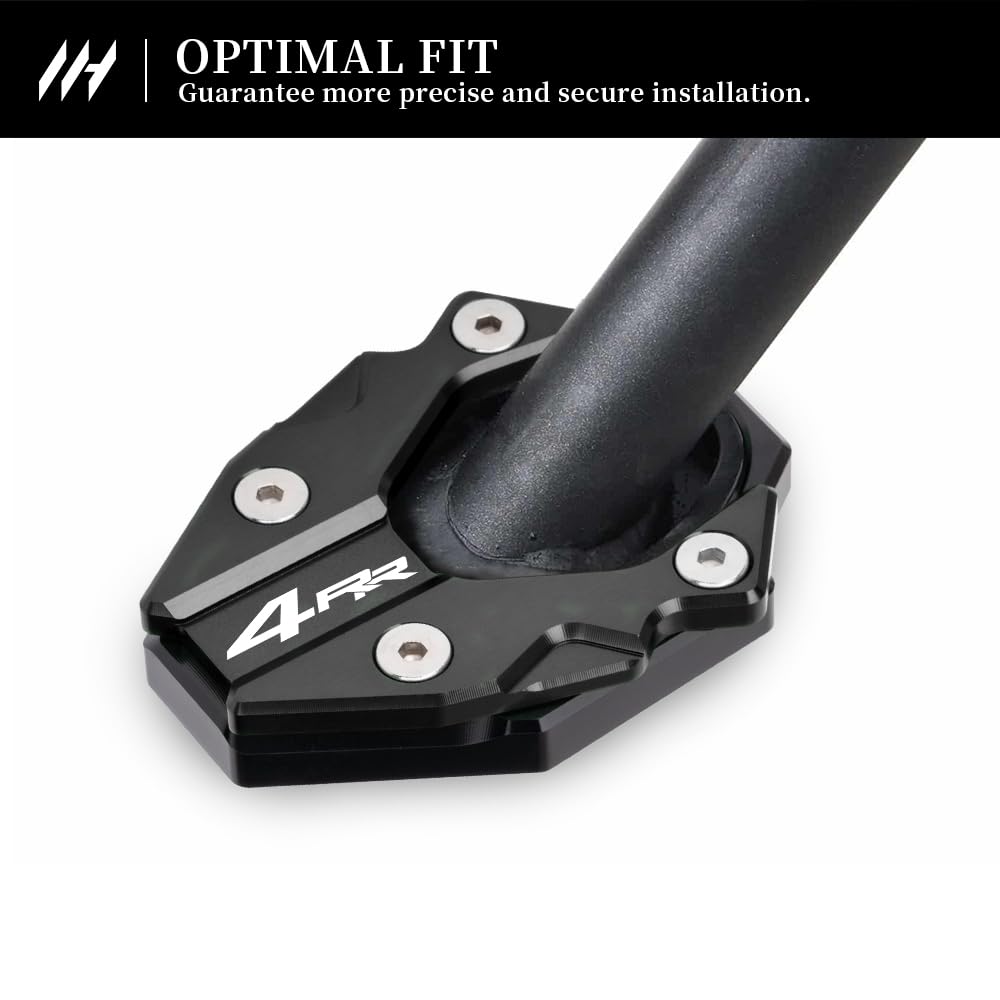 MotHeart Side Stand Plate for Ninja ZX-4RR 2023-2024 Bike Parts Side Stand Extension Kickstand