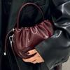 Borsa da donna 2025 primavera ed estate nuova borsa in pelle pieghettata portatile borsa a tracolla a catena sotto il braccio borsa a spalla a nuvola