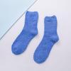 Women's Candy Color Coral Velvet Mid-Calf Socks - Thick, Warm, and Cozy for Autumn and Winter