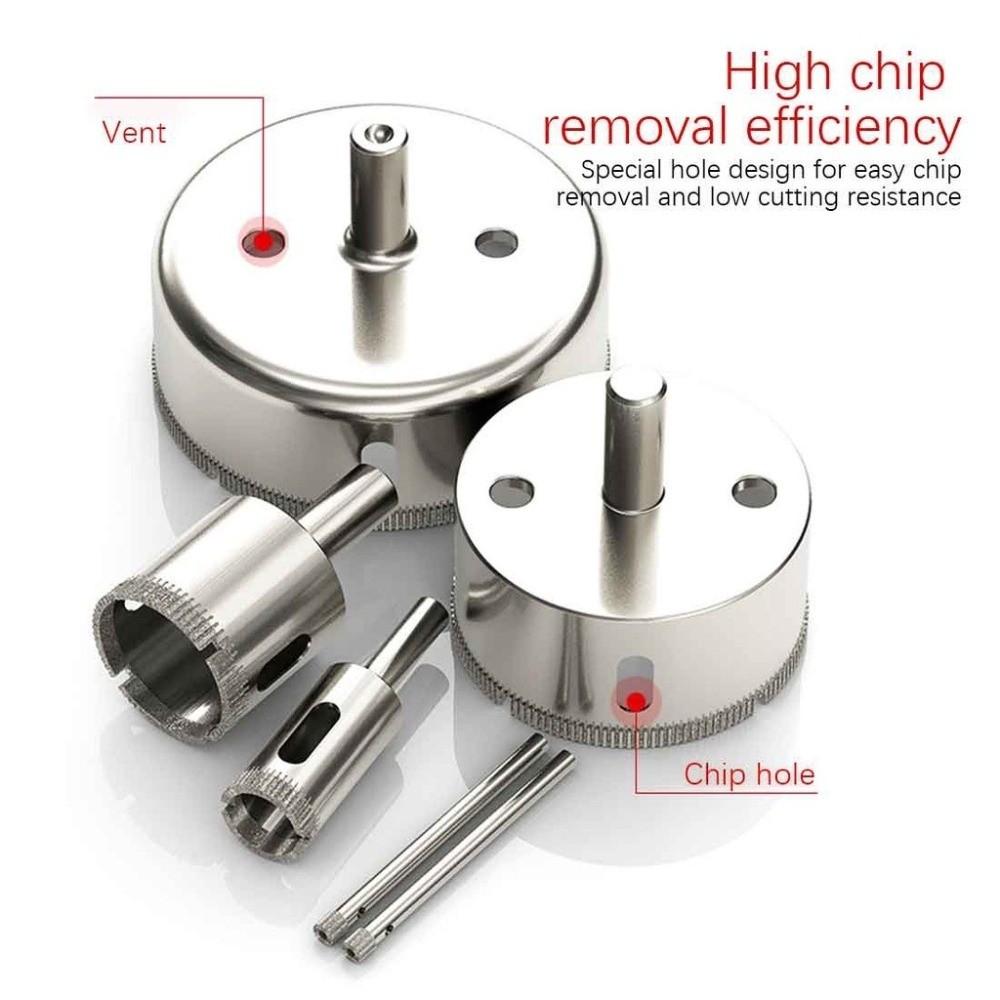 Electroplated Hole Saw Drill Bit Diamond Wear Resistant Drill Bits Drilling Crown 6-35mm Glass Hole Saw Tile Marble Ceramic