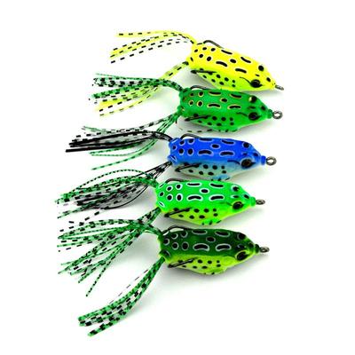 5PCS Frog Lure 8g 5.5cm Realistic Fishing Frog with Carbon Hooks Vivid Wobbler Fishing