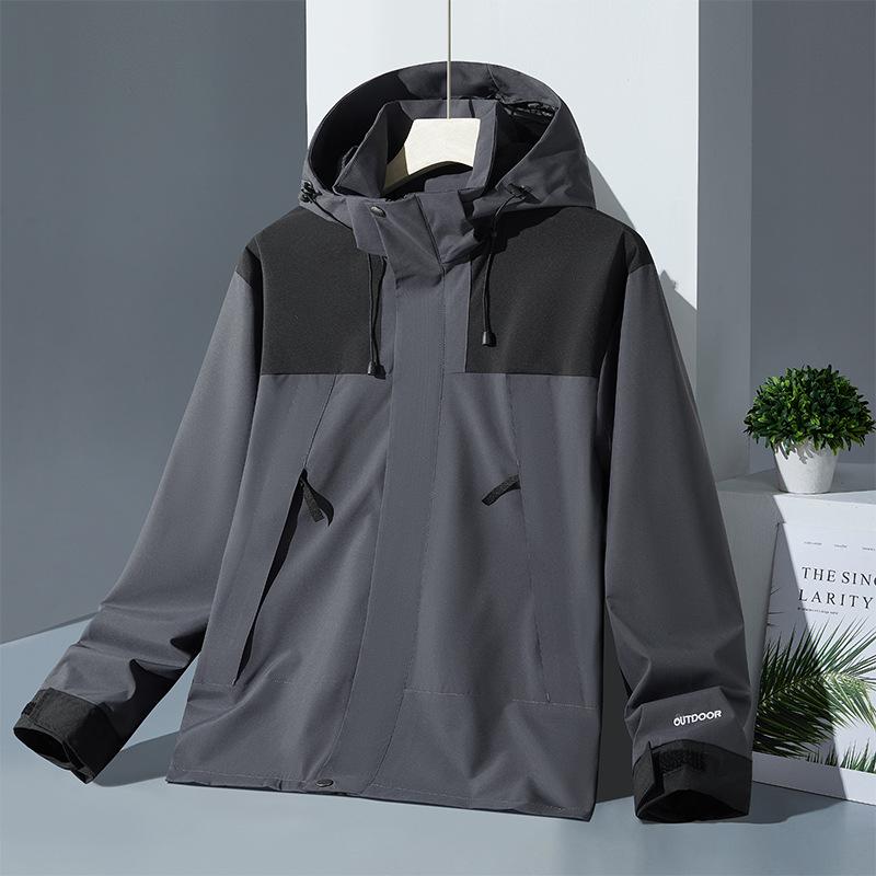 Autumn/Winter Outdoor Windproof Jacket: Women's Single Layer & Men's Three-in-One Set with Detachable Liner