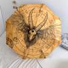 0106 Vintage Sheep Head  pattern, automatic folding umbrella, portable and foldable design, 8 ribs, a Christmas or birthday gift.