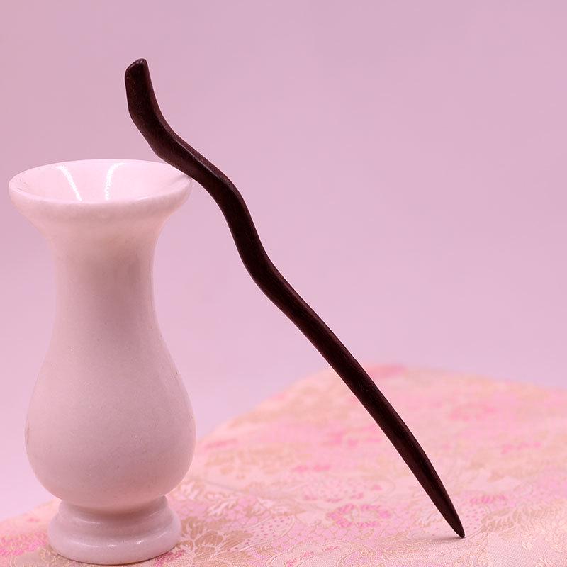 Fermaglio per capelli in sandalo verde classico ed ebano: Accessorio per Acconciatura Antica Cinese Regalo