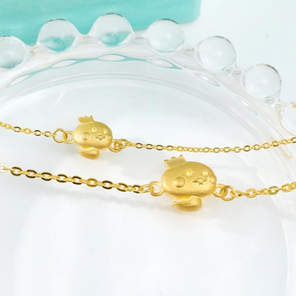 Tiny Co 24k Gold 1.875g Snake Crown Bracelet