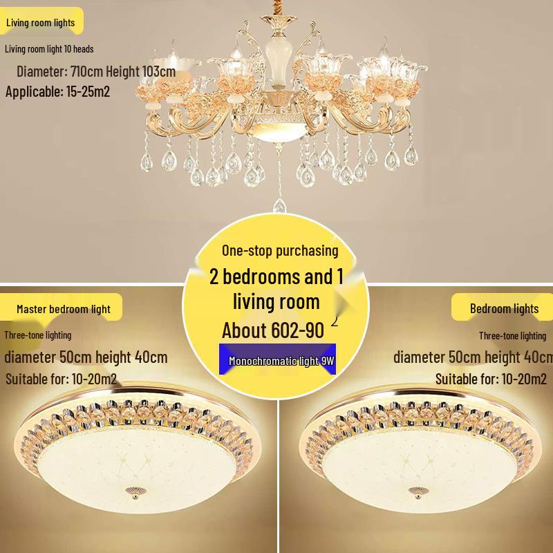 European Zinc Alloy Crystal Chandelier for Living Room, Bedroom, or Restaurant