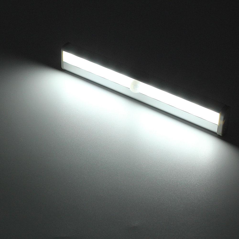 1pcs LED Under Cabinet Lights PIR Motion Sensor Closet 10leds Night Lamp For Home Wardrobe Bedroom Corridor Cupboard Kitchen