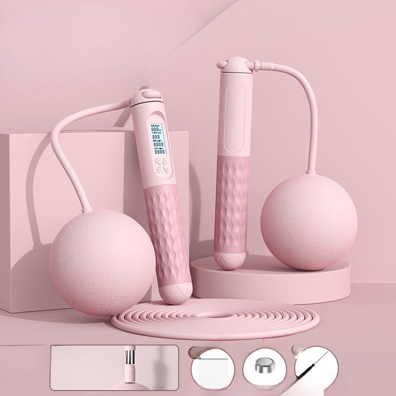 Skipping Rope Intelligent Cordless Counting Load-bearing Steel Wire Rope Student Sports Goods Big Ball Skipping Home Fitness Rope.