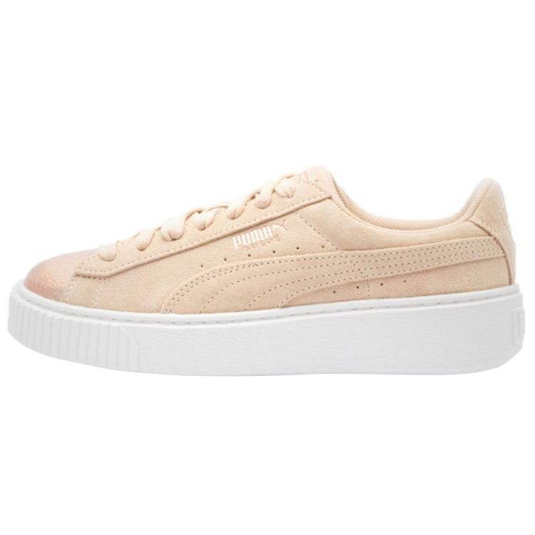 Puma Suede Platform Lunalux Cream Tan Women Sneakers 366111-02