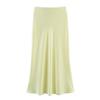 Eleganter Satin-Midirock im französischen Stil - Hoher Bund, Minimalistisches A-Linien-Schirmdesign für Damen