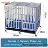 Large Stainless Steel Folding Dog Cage for Samoyed, Labrador, and Medium Dogs