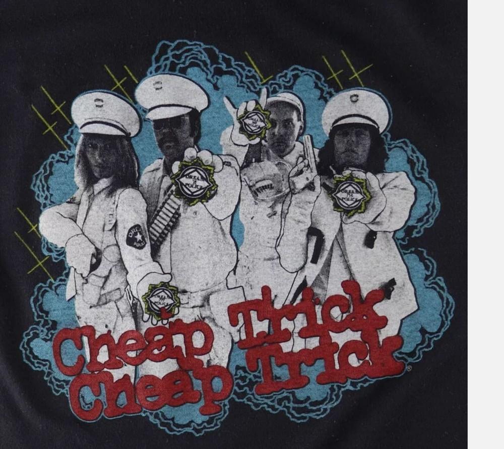 1980 Cheap Trick Dream Police Tour Jersey Black Unisex T-Shirt S-5XL Unisex T-Shirt XXL