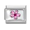 Sweet Pink Flowers Girls' Eye Cherry Star Bow Love Charm Link Fit 9mm Stainless Steel Bracelet Women Men Making DIY Jewelry Gift