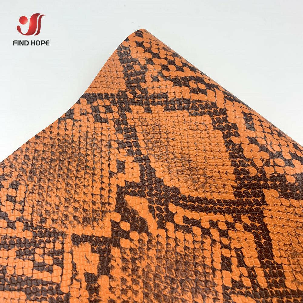 A5 A4 Serpentine Snakeskin Pattern PU Leather Sewing Fabric Waterproof Synthetic Vinyl For Earring DIY Craft Brooch Handmade