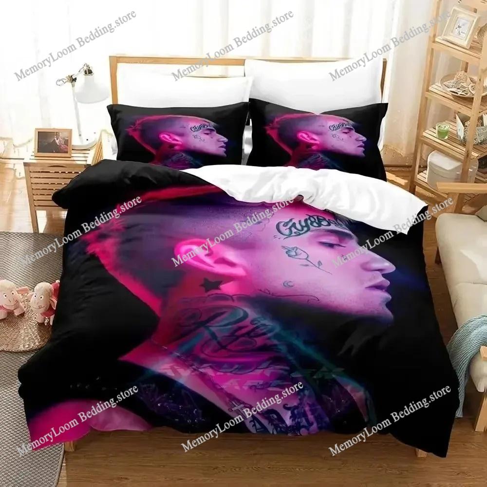 3D Print Duvet Cover Cute Rapper Lil Peep Pattern Quilt Covers for Children Single-Twin-Queen-King Bedding Soft Set Home Textile