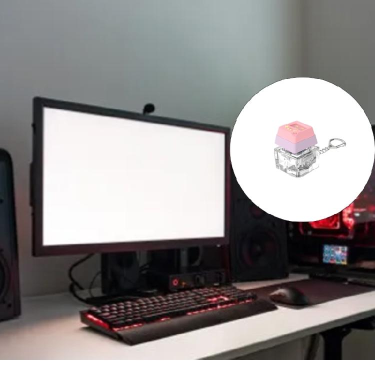 1PC Mechanical Keyboards Clicks Toy With Colorful LED Lights Switches Tester For Desk Decoration And Relaxation