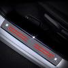 Side Step Guard Scuff Protect Sheet Car Carbon Fiber Door Guard Sticker for Daihatsu Mira Move Canvas pieces for one Parts Red Reflective Tape Gino,