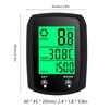 Kabelgebundener Fahrradcomputer mit LED-Digitalanzeige, Tachometer, Kilometerzähler, Touchscreen, wasserdicht und mit Hintergrundbeleuchtung