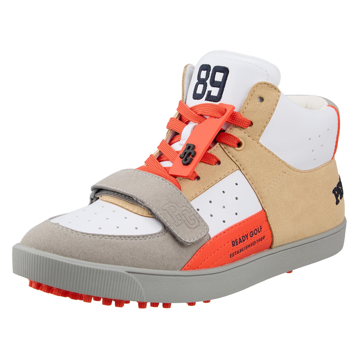 

Golf Shoes Mid Golf Shoes Multi [Pearly Gates] Men s [likeBasketball Series] (Spikeless Cut) / / 053-4292601 021_Orange 26.0cm