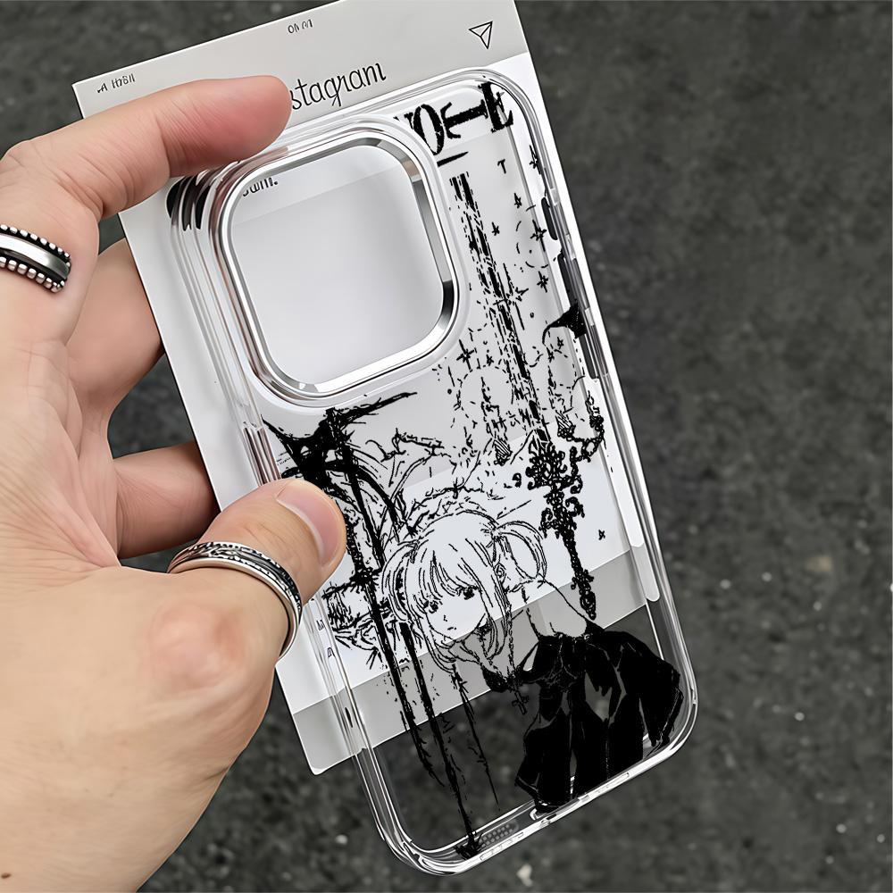Custodia per Telefono Anime D-Death Note per Xiaomi Mi 15 14T 14 12T 11T 11 Lite Poco M7 X7 X6 F5 F6 X5 X4 GT Pro 5G Trasparente Morbida