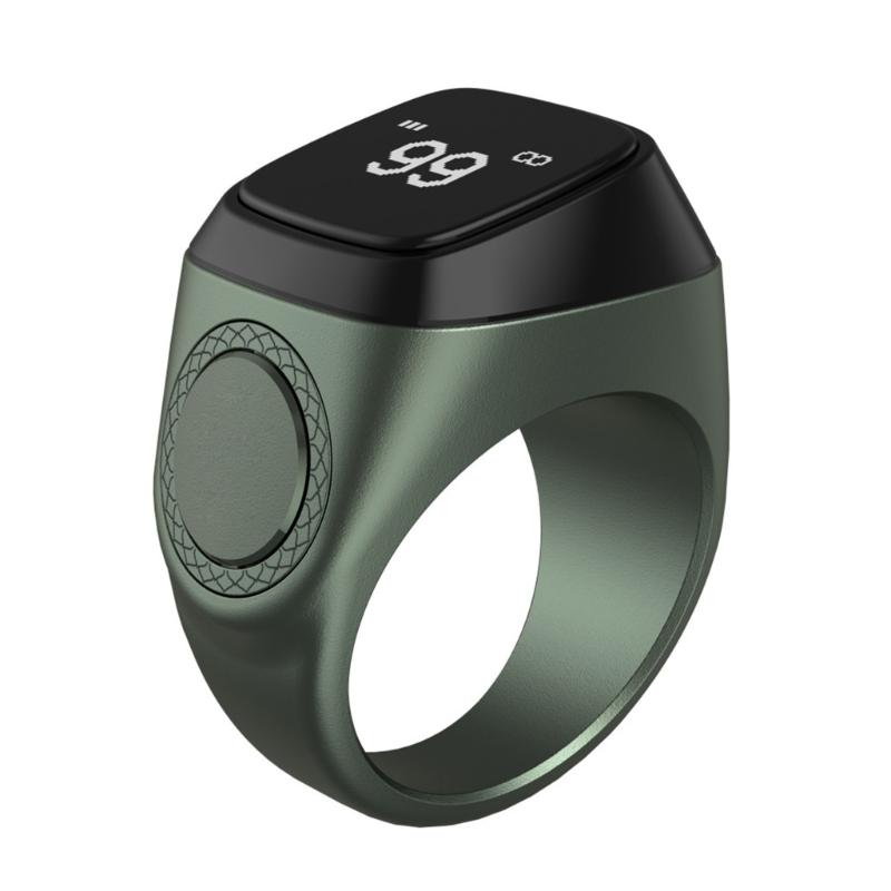 0.49" OLED-Display Electronic Digital Counter Prayer Smart Counter Ring Time-Reminder Muslims Gift Wearable Devices