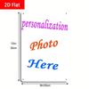 Custom 2D Flat Tin Plaque, 1pc Pre-drilled Corner, Personalized Photo Gift for Anniversary Birthday Home Wall Decor
