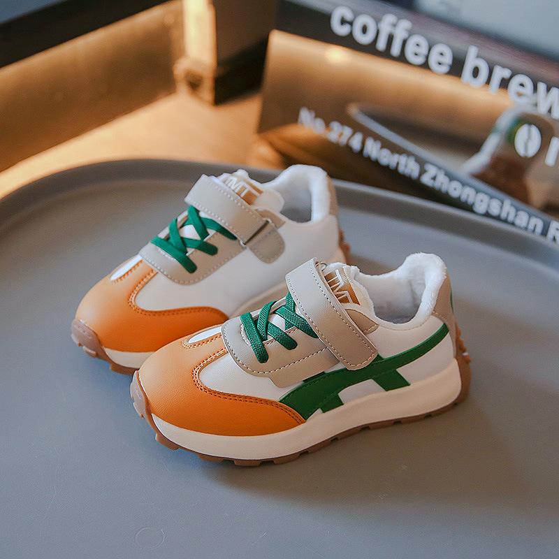 Boys shoes 2025 spring and autumn new children's sports shoes winter velvet dad shoes boys baby soft-soled Forrest Gump shoes