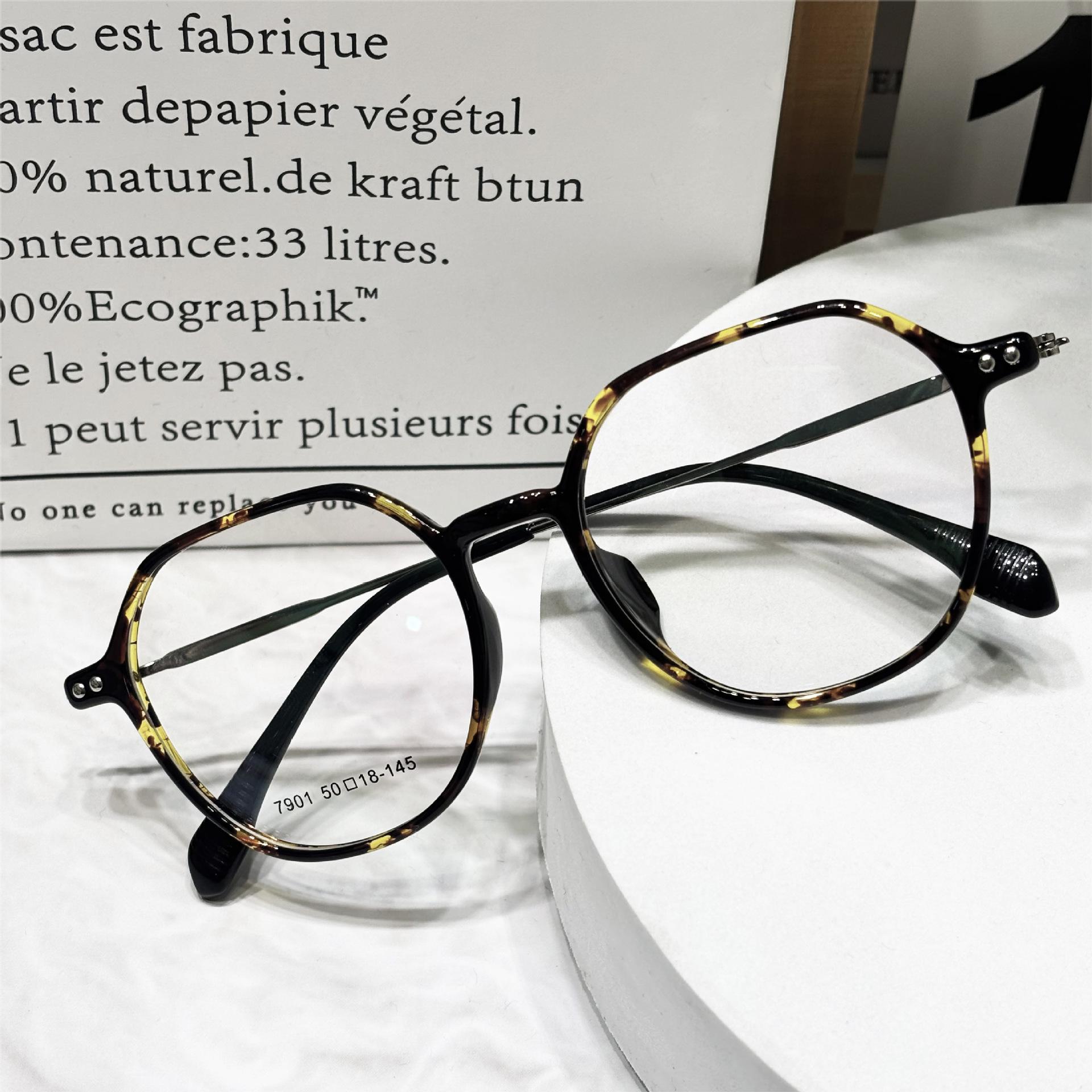 Women s TR90 Metal Retro High-End Anti-Blue Light Myopia Glasses Frame 7902