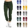 Women S Cargo Casual Elastic Waist Drawstring Side Pocket Long Pants