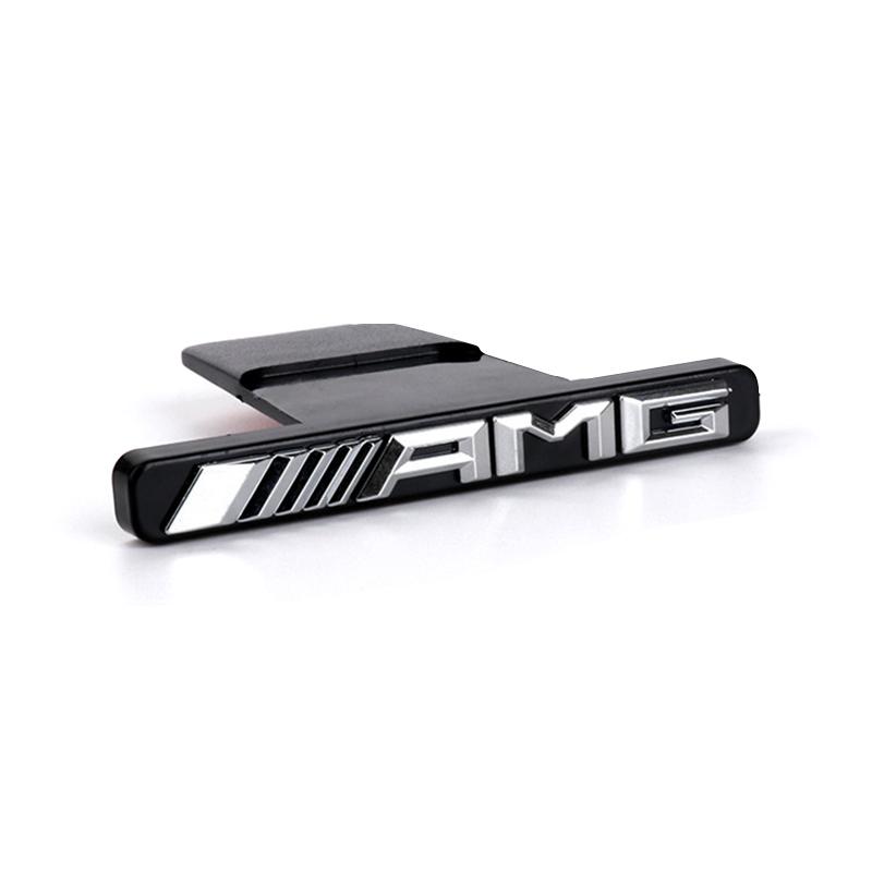 Car Chrome Front Hood Grille AMG Emblem Badge Auto Trinket Styling For Mercedes Benz GLA C E S G Class CLA GLK W211 W212 W213