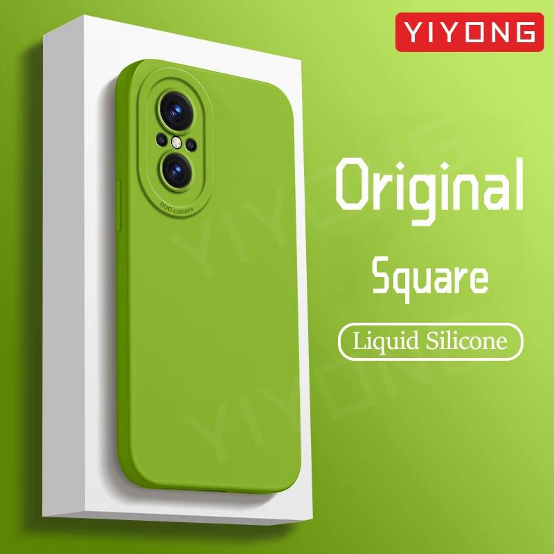

For Nova9 SE Case YIYONG Original Liquid Silicone Soft Cover For Huawei Nova 9 SE 9SE Nova9SE Shockproof Phone Cases