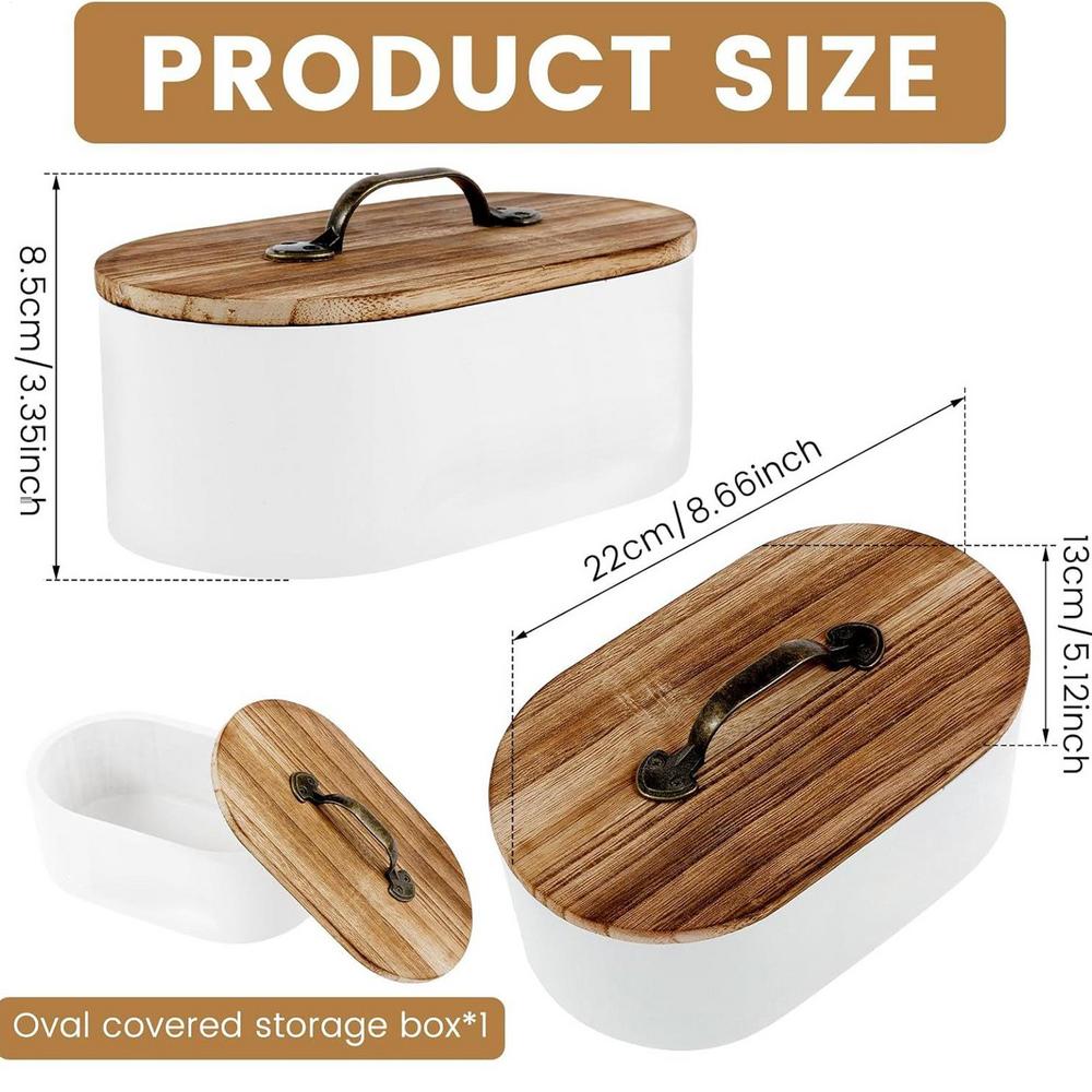 Wooden Bathroom Tampon Storage Box with Lid - Decorative Organizer for Swabs Hairpins Medicine Cosmetics Countertop Organization белый 3750₽