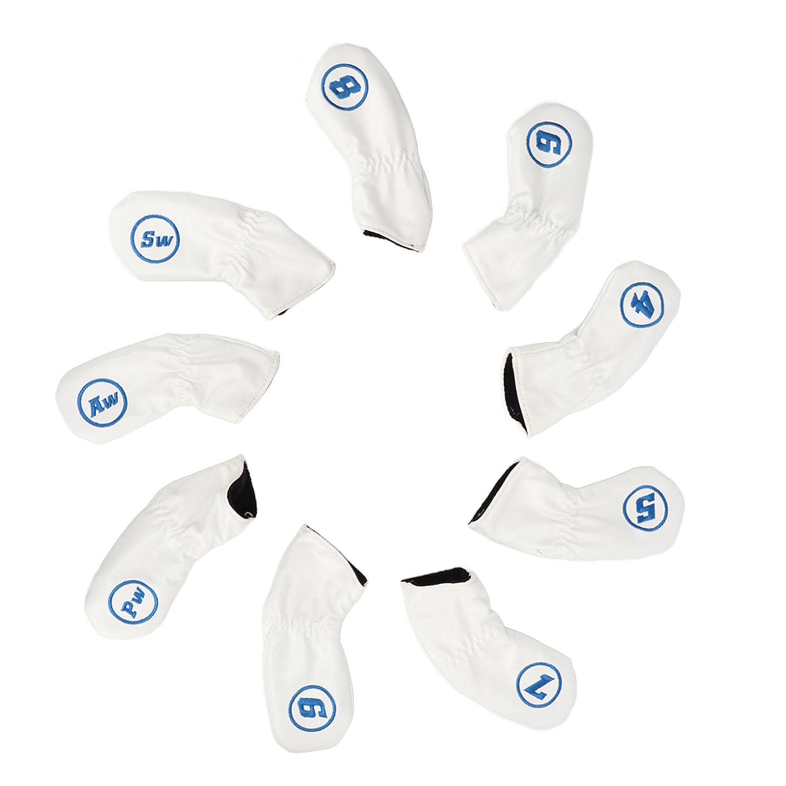 

9 шт. Чехлы для головки гольф-айрона ПУ Водонепроницаемые Чехлы для головки гольф-клуба для Гольфистов-Любителей с Правой и Левой Рукой