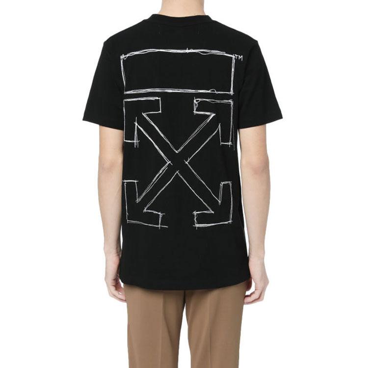 Off-White SS20 Little Figure Print Short Sleeve T-Shirt Men Tops Black OMAA027S201850091001