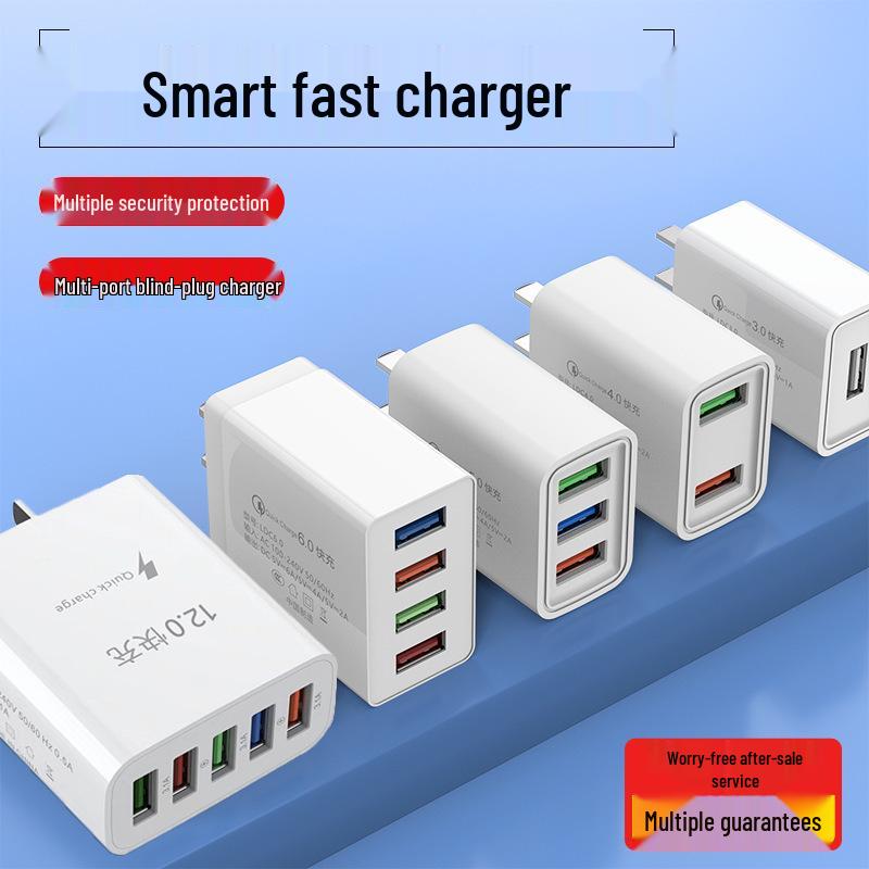 

150W High-Power Multi-Port USB Fast Charger, PD Compatible, Low-Temperature, Smart Charging.