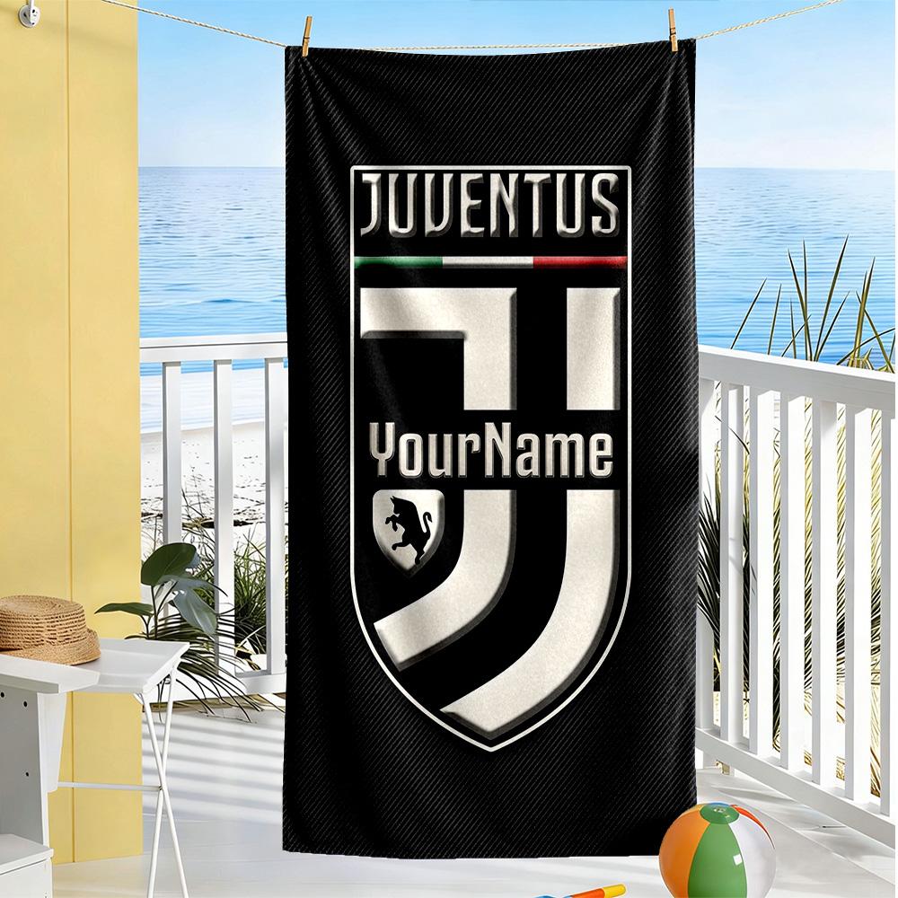 Juventus Customize Your Name Beach Towel Super Soft & Absorbent Suitable for Swimming Gym Camping Yoga Vacation